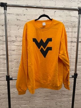 Champion Men's Gold Crewneck with Black WV Logo